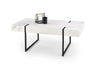 Halmar Masa de cafea din MDF si metal, Blankly Alb / Negru, L110xl60xH43 cm