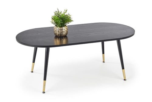 Halmar Masa de cafea din MDF si metal Embera Negru / Auriu, L120xl60xH47 cm