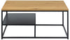 Masa de cafea din MDF si metal, Gila Stejar / Negru, L90xl60xH42 cm (1)