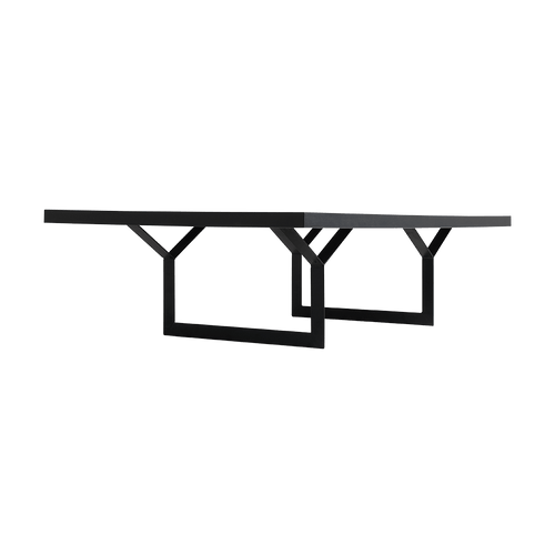 Masa de cafea din MDF si metal, Longo Negru, L140xl80xH35 cm