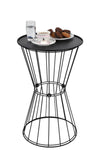 Masa de cafea din MDF si metal, Nevale Negru, Ø35xH56 cm (3)