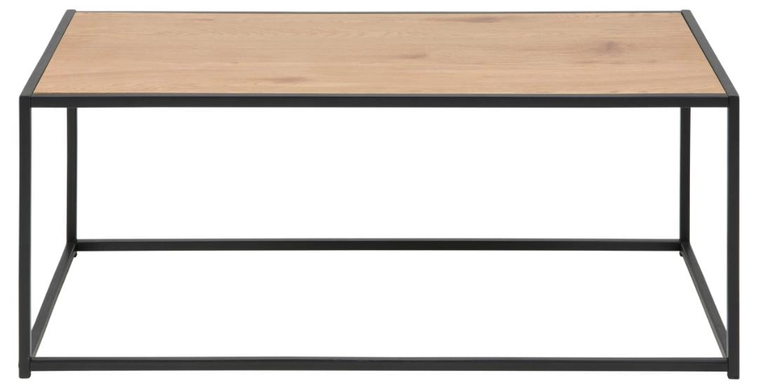 Masa de cafea din MDF si metal, Seaford Stejar / Negru, L100xl50xH40 cm (1)