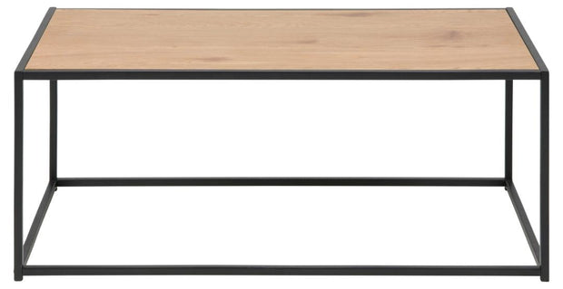 Masa de cafea din MDF si metal, Seaford Stejar / Negru, L100xl50xH40 cm (1)