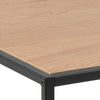 Masa de cafea din MDF si metal, Seaford Stejar / Negru, L100xl50xH40 cm (2)