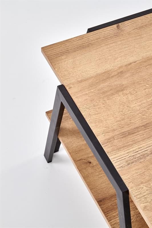 Halmar Masa de cafea din MDF si metal Virote Stejar / Negru, L113xl63xH45 cm