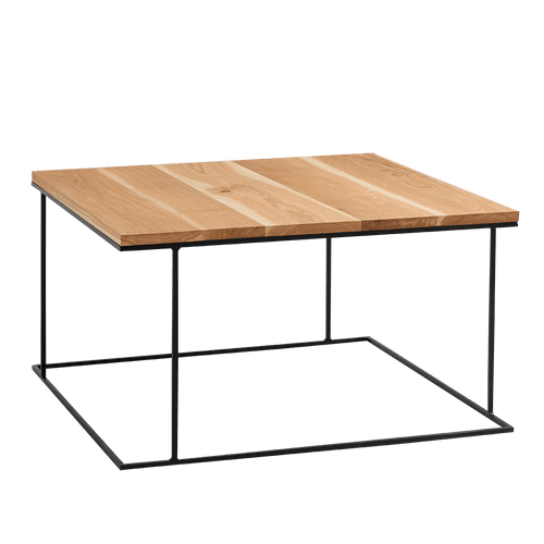 Masa de cafea din MDF, Walt Wood Stejar / Negru, L100xl100xH45 cm