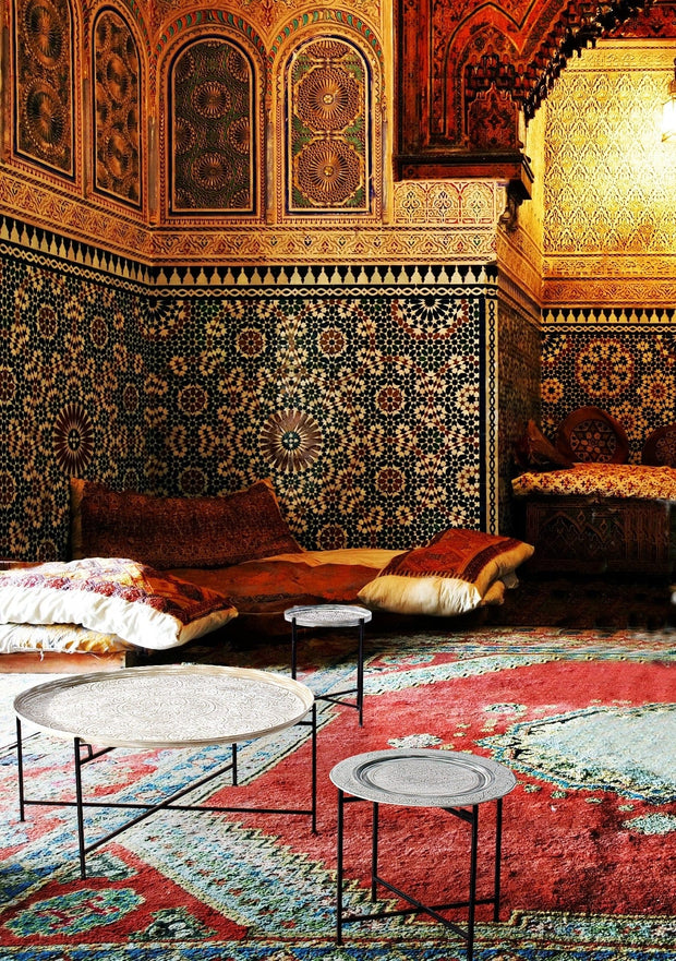 Masa de cafea din metal Anil C Argintiu / Negru, Ø50xH45 cm (2)