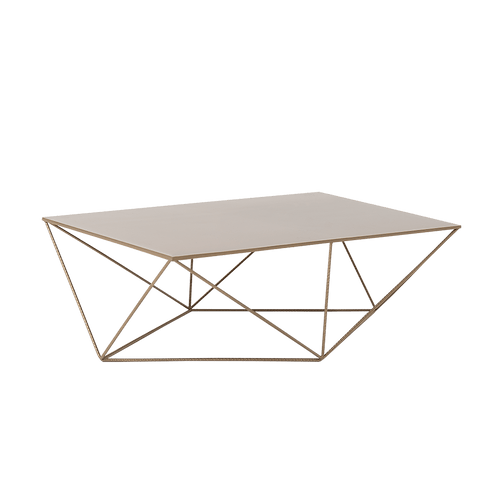 Customform Masa de cafea din metal, Daryl Auriu, L140xl80xH45 cm