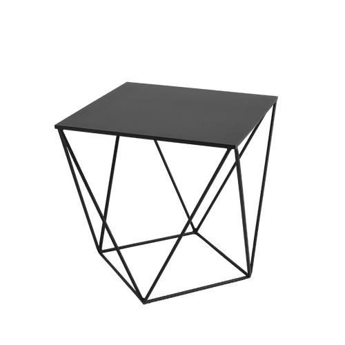 Masa de cafea din metal, Daryl Negru, L60xl60xH45 cm