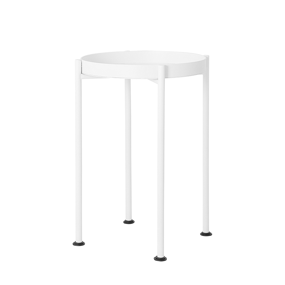 Masa de cafea din metal, Hanna 40-1F Alb, Ø40xH60 cm