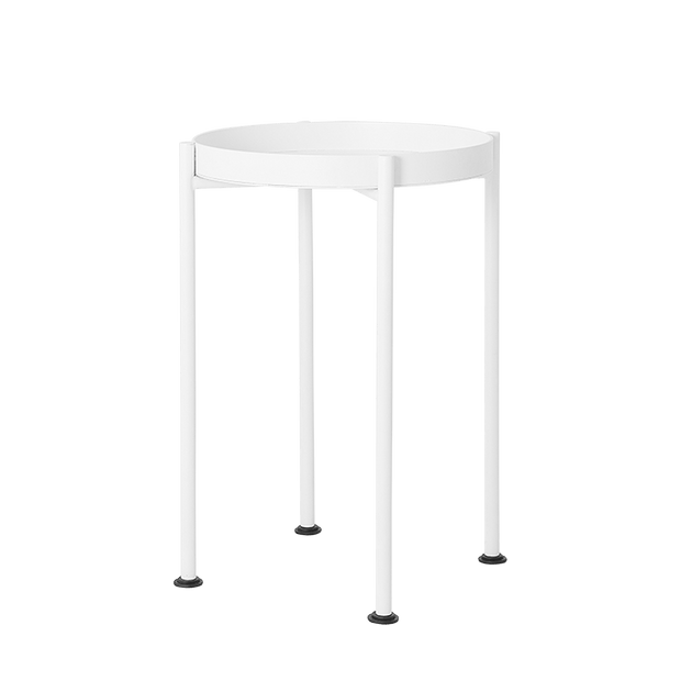 Masa de cafea din metal, Hanna 40-1F Alb, Ø40xH60 cm