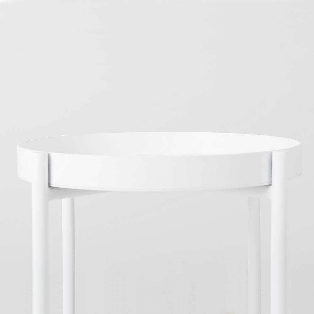 Masa de cafea din metal, Hanna 40-1F Alb, Ø40xH60 cm (1)