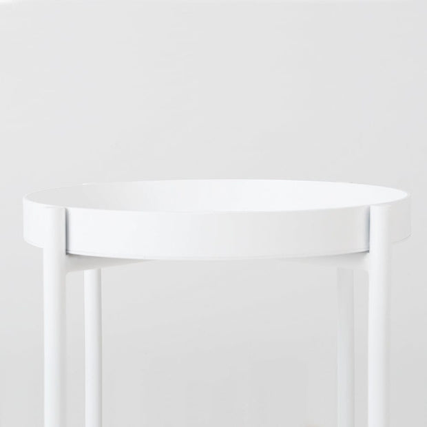 Masa de cafea din metal, Hanna 40-1F Alb, Ø40xH60 cm (1)