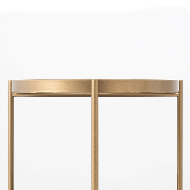 Masa de cafea din metal, Hanna 40-1F Auriu, Ø40xH60 cm (2)