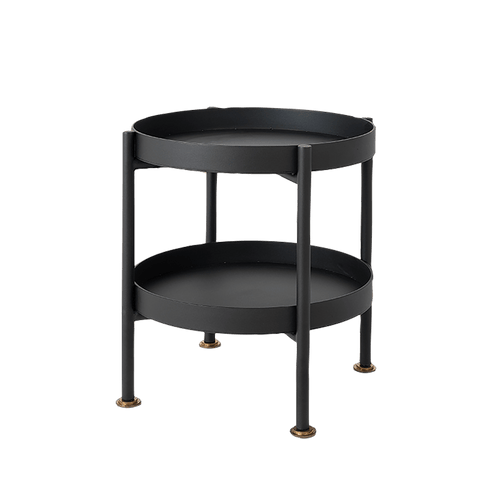 Masa de cafea din metal, Hanna 40-2F Negru, Ø40xH45 cm