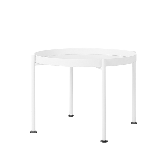Masa de cafea din metal, Hanna 60-1F Alb, Ø60xH45 cm