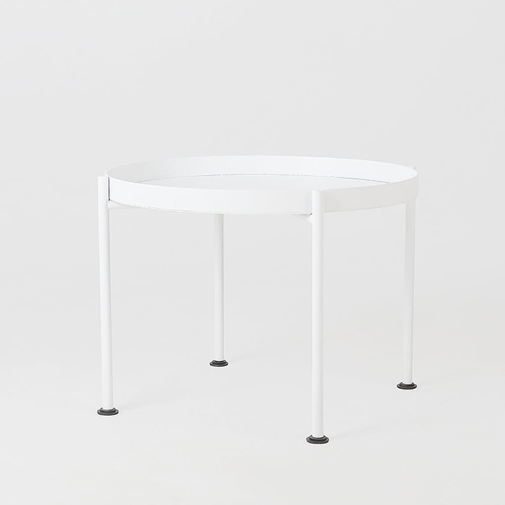 Masa de cafea din metal, Hanna 60-1F Alb, Ø60xH45 cm (3)