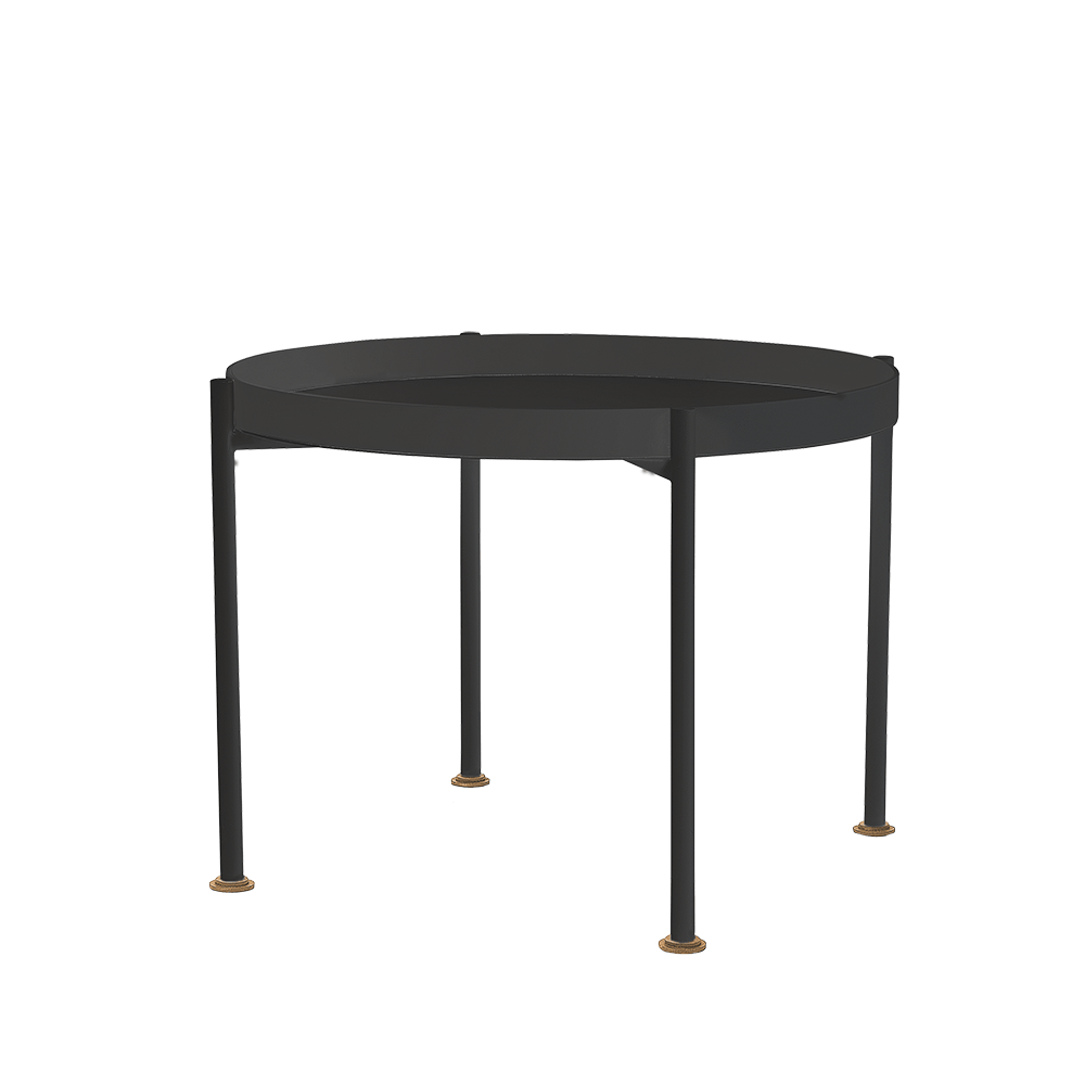 Masa de cafea din metal, Hanna 60-1F Negru, Ø60xH45 cm