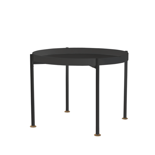 Masa de cafea din metal, Hanna 60-1F Negru, Ø60xH45 cm