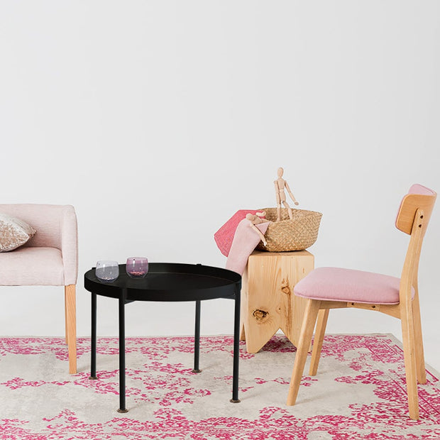 Masa de cafea din metal, Hanna 60-1F Negru, Ø60xH45 cm (1)