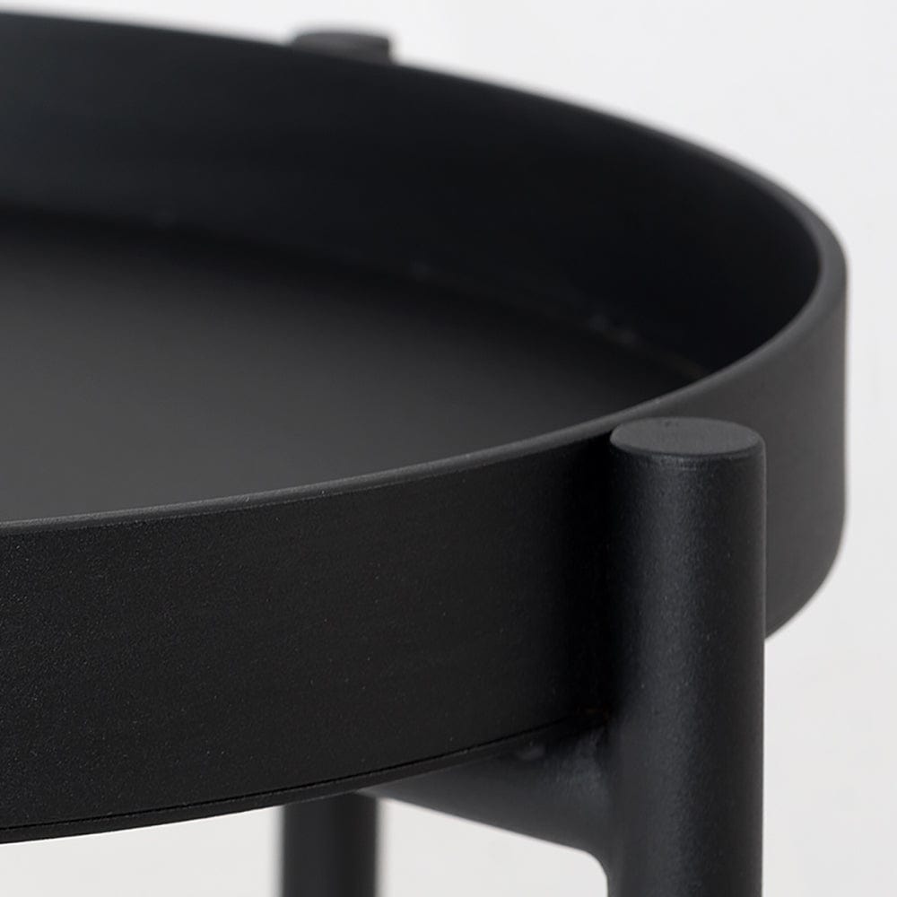 Masa de cafea din metal, Hanna 60-1F Negru, Ø60xH45 cm (2)