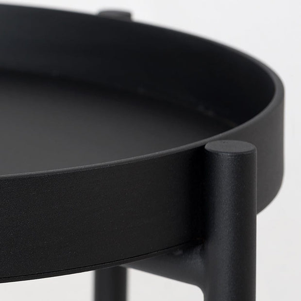 Masa de cafea din metal, Hanna 60-1F Negru, Ø60xH45 cm (2)