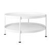 Masa de cafea din metal, Hanna 60-2F Alb, Ø60xH45 cm
