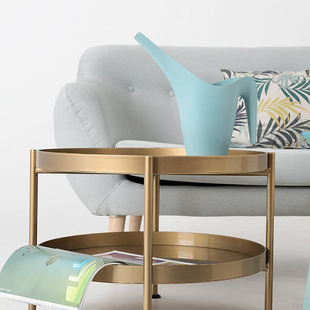 Masa de cafea din metal, Hanna 60-2F Auriu, Ø60xH45 cm (2)