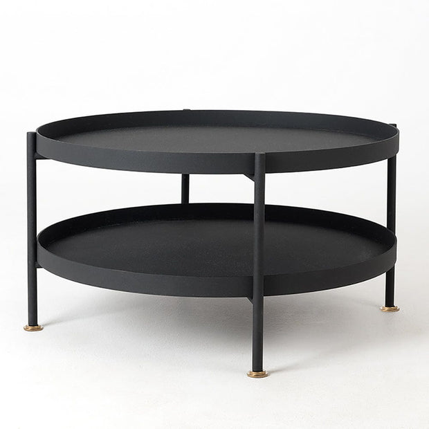 Masa de cafea din metal, Hanna 60-2F Negru, Ø60xH45 cm (1)