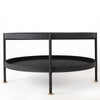 Masa de cafea din metal, Hanna 60-2F Negru, Ø60xH45 cm (2)