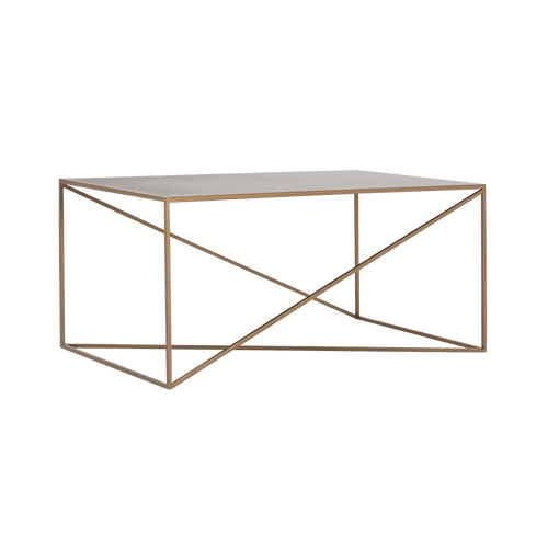 Masa de cafea din metal, Memo Auriu, L100xl60xH45 cm