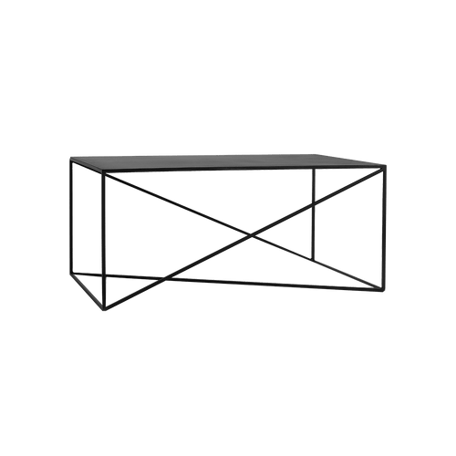 Masa de cafea din metal, Memo Negru, L100xl60xH45 cm