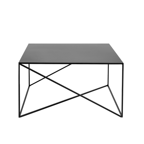 Masa de cafea din metal, Memo Negru, L80xl80xH45 cm