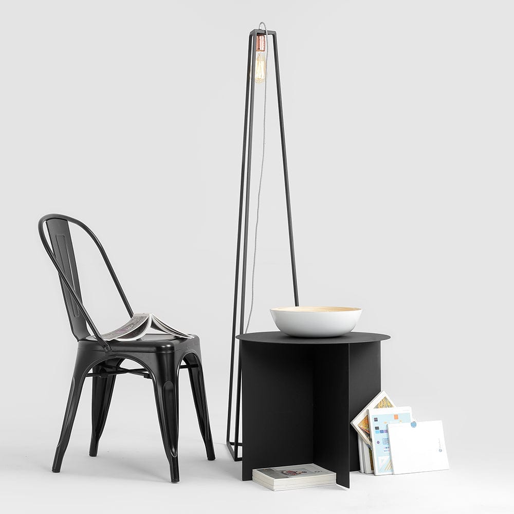 Masa de cafea din metal, Oli Negru, Ø50xH45 cm (3)