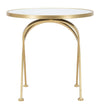 Masa de cafea din metal si sticla, Glam Mat Multicolor / Auriu, Ø50,5xH50 cm (3)