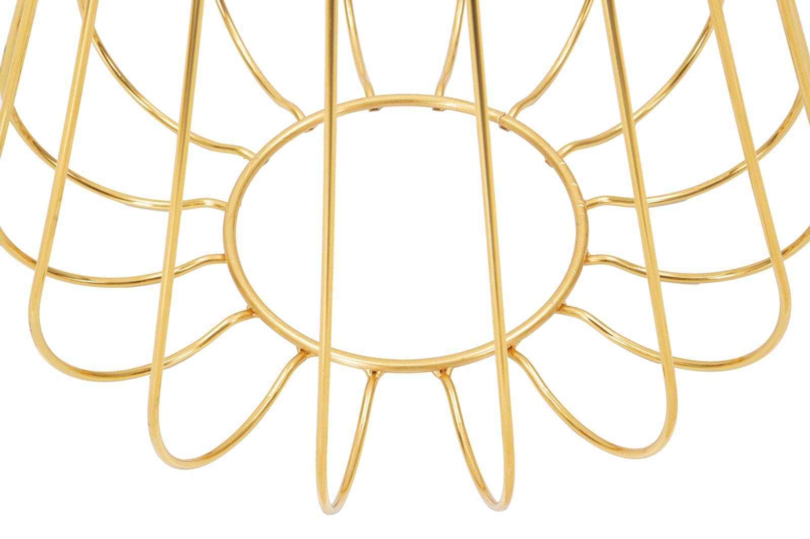 Mauro Ferretti Masa de cafea din metal si sticla, Lale Multicolor / Auriu, Ø48xH52 cm