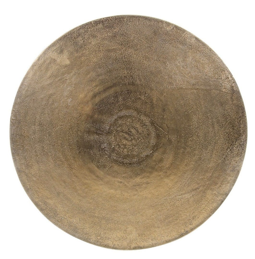 Masa de cafea din metal Tahir Auriu / Negru, Ø50xH49 cm (2)