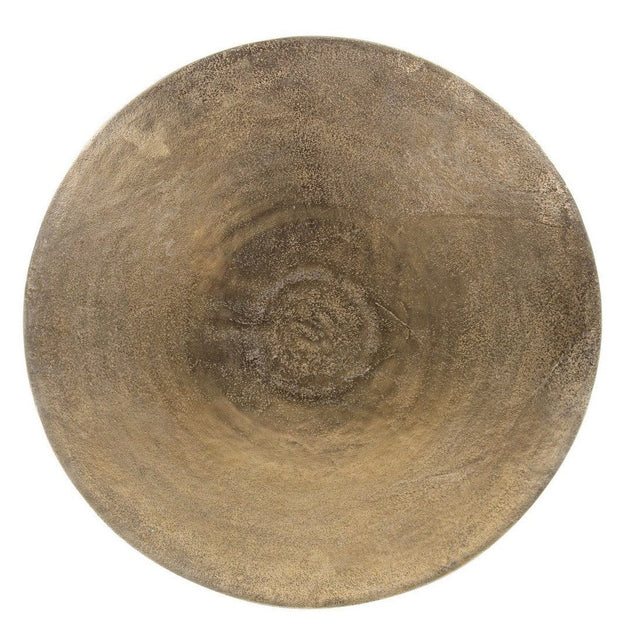 Masa de cafea din metal Tahir Auriu / Negru, Ø50xH49 cm (2)