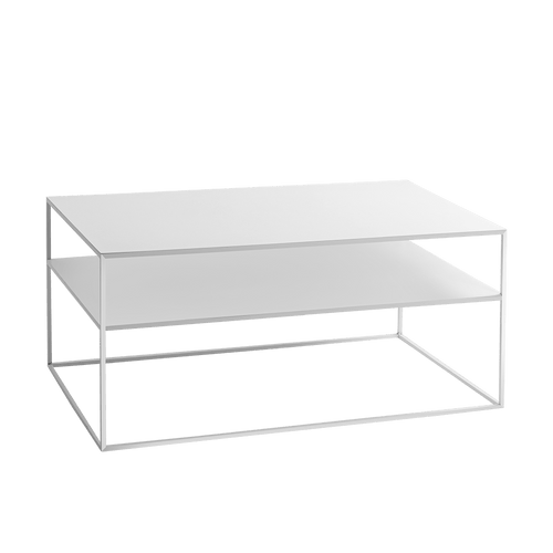 Masa de cafea din metal, Tensio 2 Floor Alb, L100xl60xH45 cm