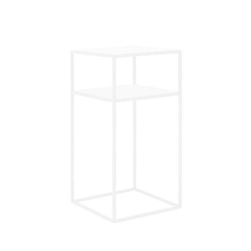 Masa de cafea din metal, Tensio 2 Floor Alb, L30xl30xH60 cm