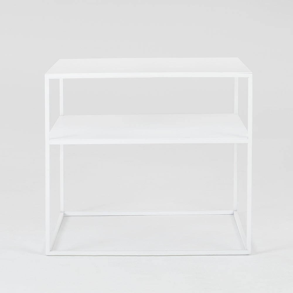 Masa de cafea din metal, Tensio 2 Floor Alb, L50xl50xH45 cm (1)