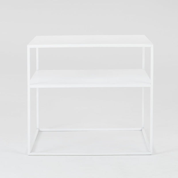 Masa de cafea din metal, Tensio 2 Floor Alb, L50xl50xH45 cm (1)