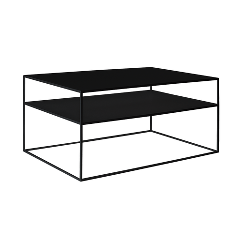 Masa de cafea din metal, Tensio 2 Floor Negru, L100xl60xH45 cm