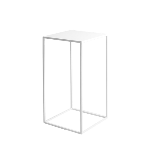 Masa de cafea din metal, Tensio Alb, L30xl30xH60 cm