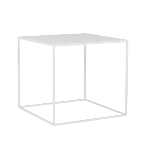 Masa de cafea din metal, Tensio Alb, L50xl50xH45 cm