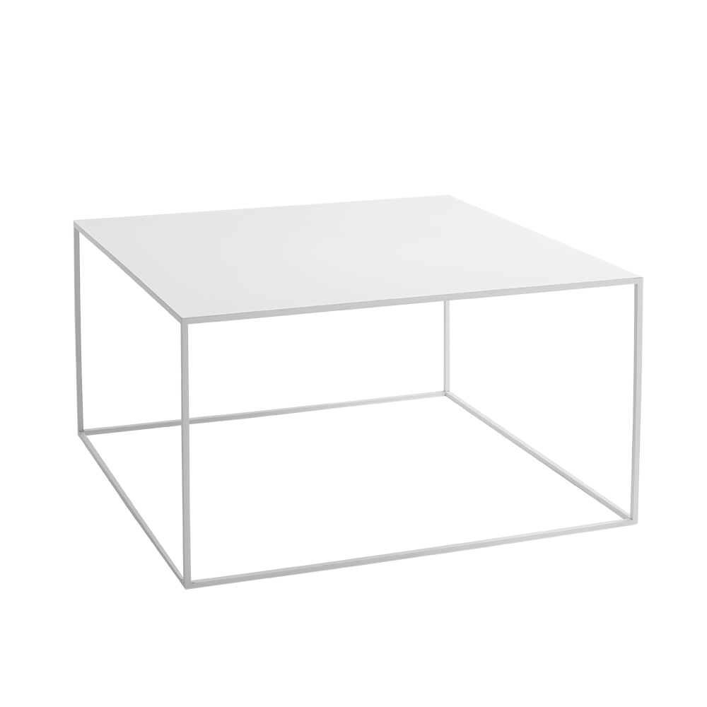Masa de cafea din metal, Tensio Alb, L80xl80xH45 cm
