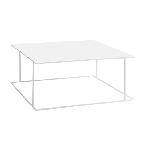 Masa de cafea din metal, Walt Alb, L100xl100xH45 cm