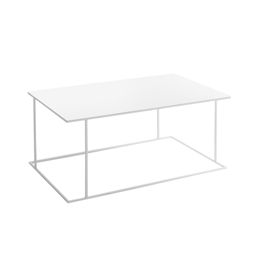 Masa de cafea din metal, Walt Alb, L100xl60xH45 cm