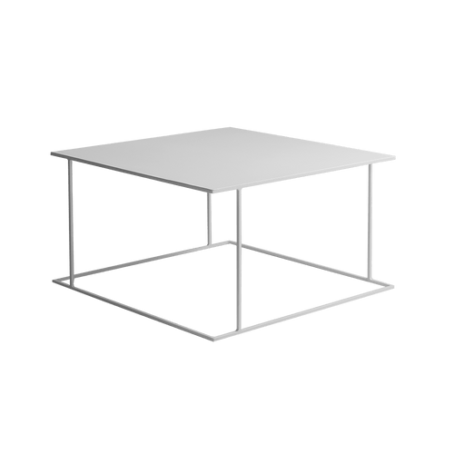 Masa de cafea din metal, Walt Alb, L80xl80xH45 cm
