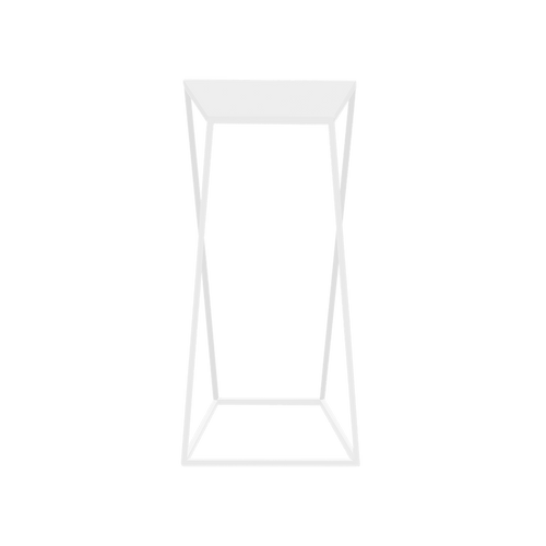Masa de cafea din metal, Zak Alb, L30xl30xH60 cm